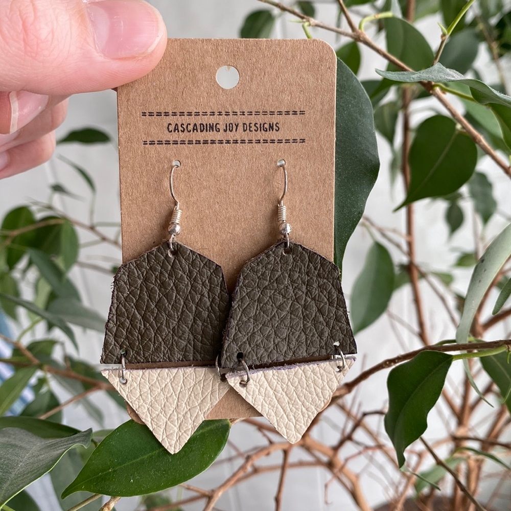 Handmade Genuine Leather Earrings